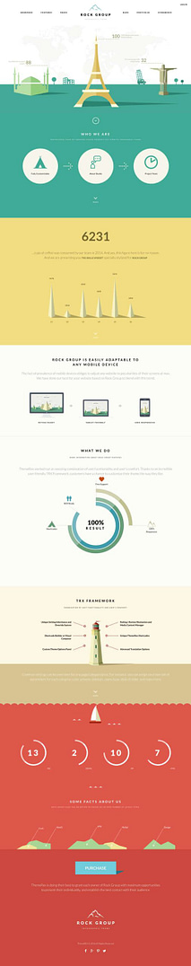 Rock Group Infographic Theme - White Space in Web design