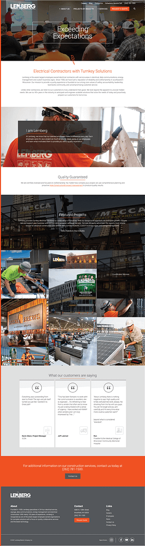 Here is a great example of electrician and electrical services from Lemberg