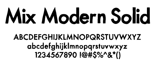 Mix Modern Solid - free download font like optima or futura