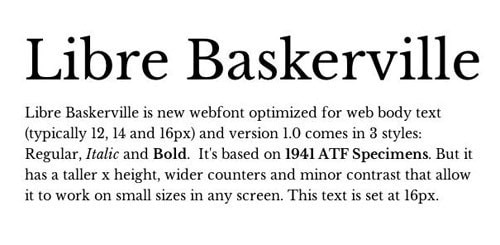 Libre Baskerville - Free Font download