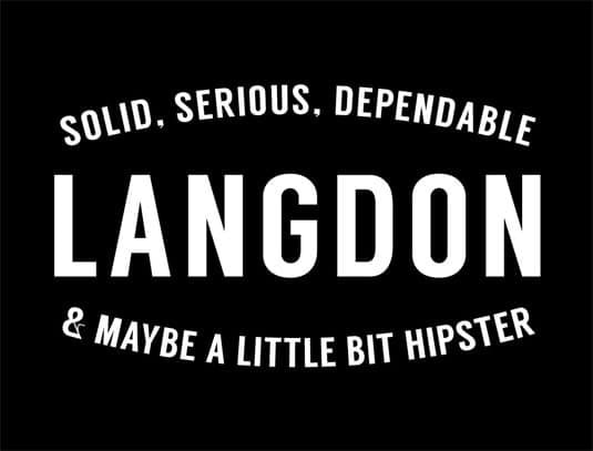 Langdon font- free download