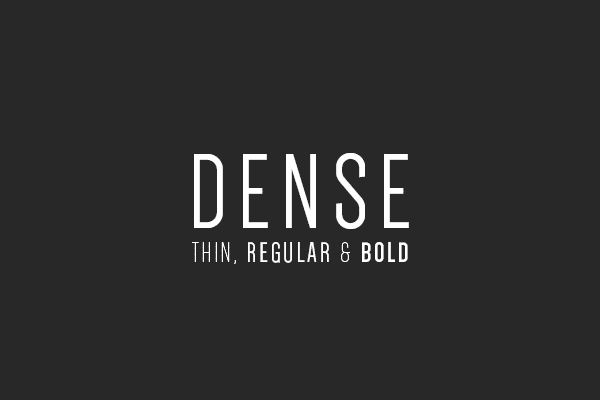 Dense Free Font - Download 2015