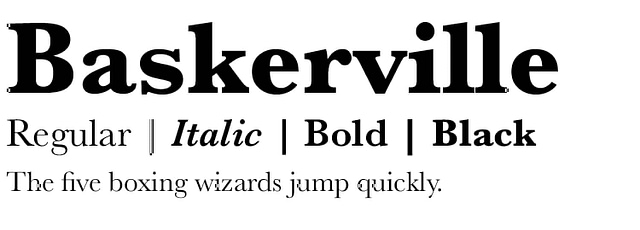 Baskerville Modern Serif Series