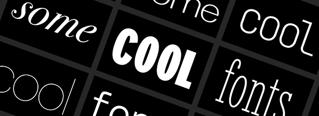 A collage of black rectangles on Hook Agency's website features an array of fonts from Google Fonts, including cursive, serif, and bold serif styles. "COOL" stands out prominently in bold white letters at the center, surrounded by other visually striking font headings.