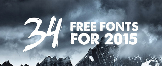 34 free fonts for 2015