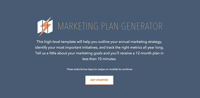 Free Marketing Plan Generator - Hubspot