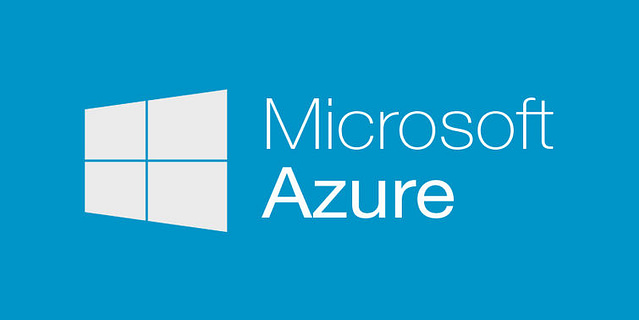 Logo of Microsoft Azure on a blue background. The design features the Windows logo to the left, with the text "Microsoft Azure Fundamentals Course" in white on the right.