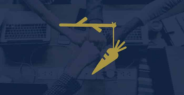 Carrot on a string - Incentivize employees to write content icon