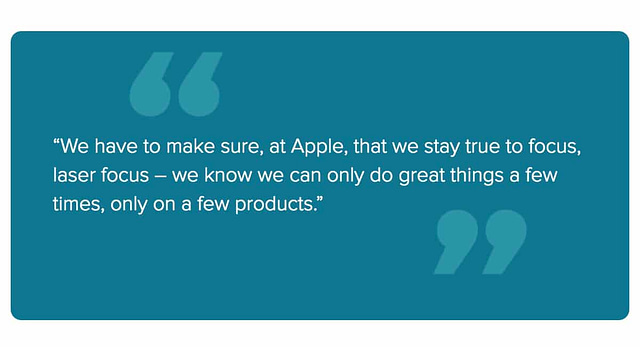 Quote by Tim Cook on Focus