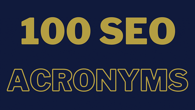 seo acronyms