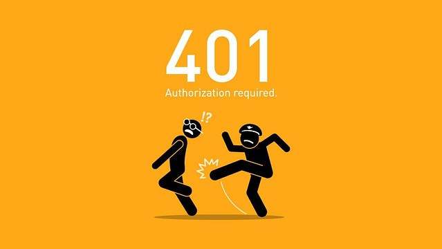 A person troubleshooting a 401 unauthorized error on their computer