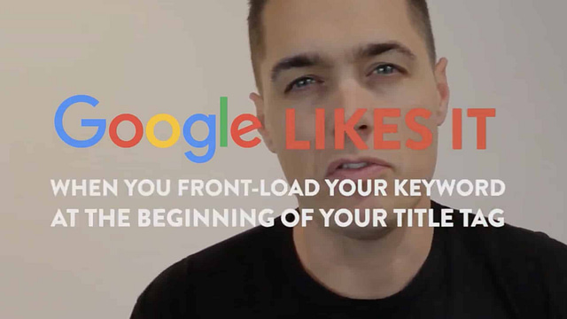Front Load - Keyword Title Tag - On-page SEO