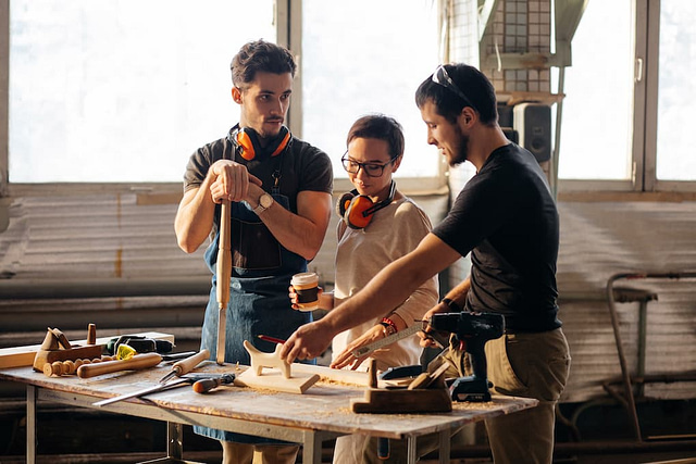 group of students attending one of the top trade schools