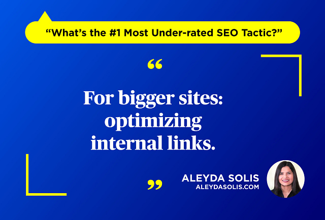 Aleyda Solis - SEO expert shares number one underrated SEO tactic - Social Media quote