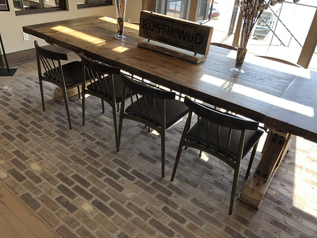 Stone and wood flooring