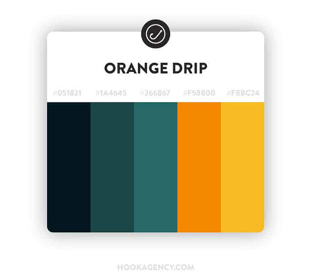 orange and green website color scheme 2021