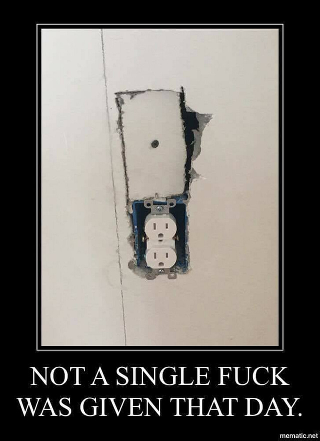 Not a single fuck was giving, electrician meme