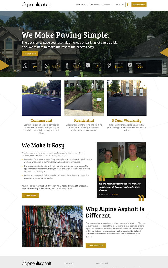 Asphalt Company Web Design
