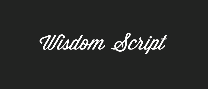 Free Fonts Script Wisdome