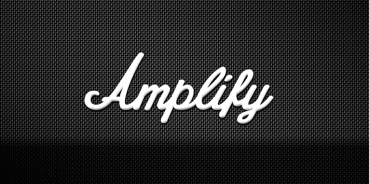 Amplify font - Marshall Rock band - logo font