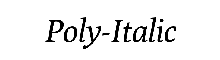 Poly Italic - Free Font Download