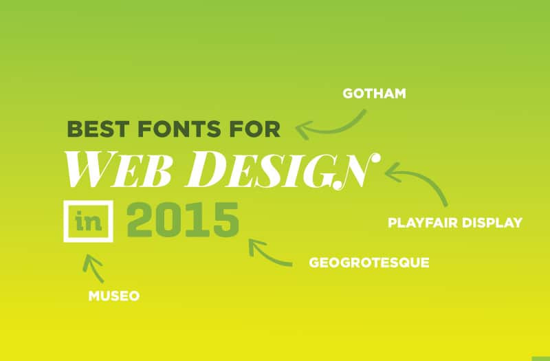 Best Fonts for Web Design 2015 - Gotham, Playfair Display, Geogrotesque and Museo