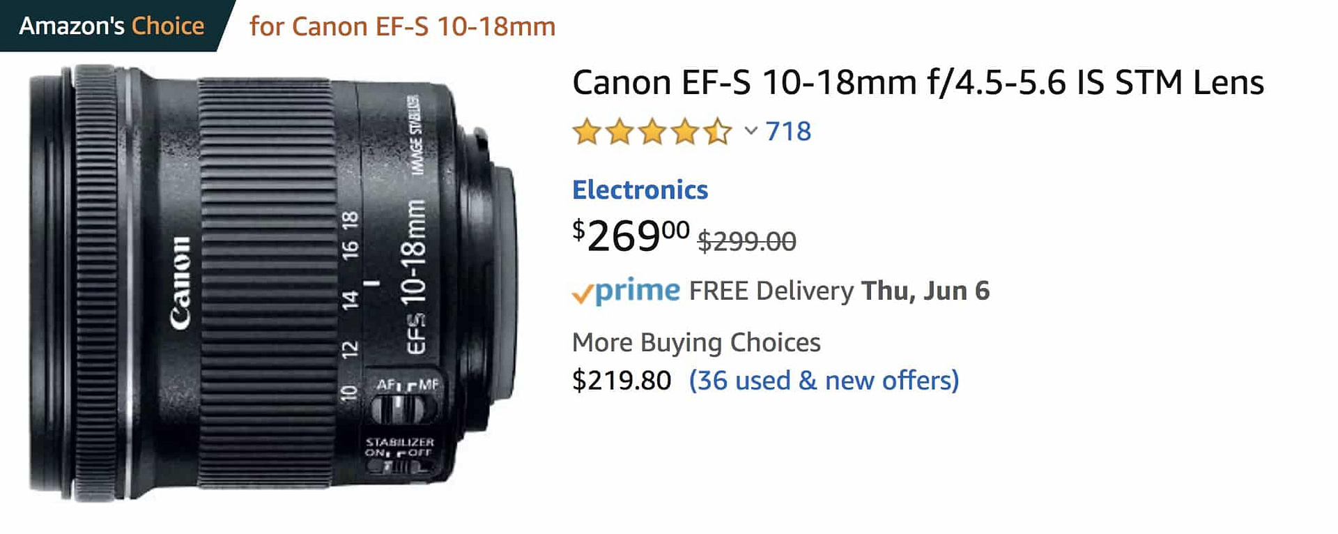 Canon EFS Lens MM - small business video setup