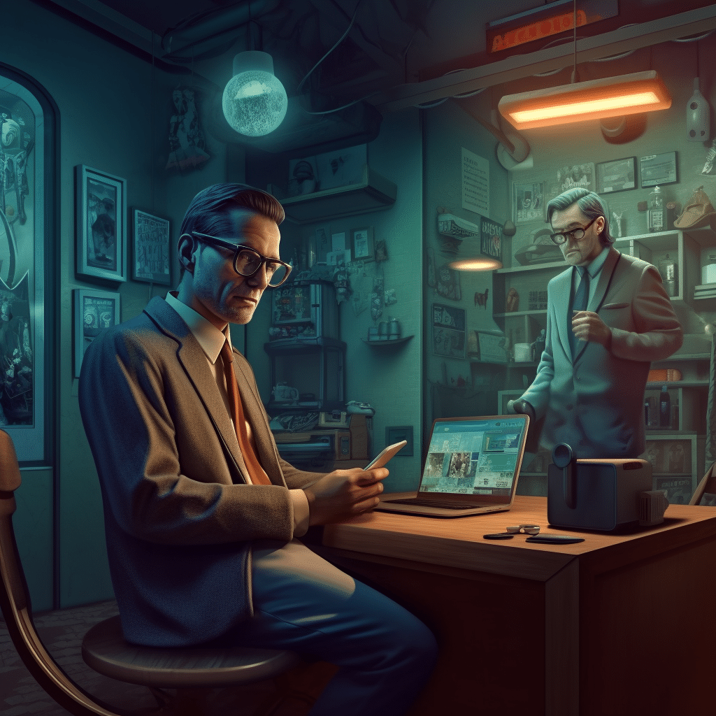 A group of people discussing the top trends in digital marketing for 2024