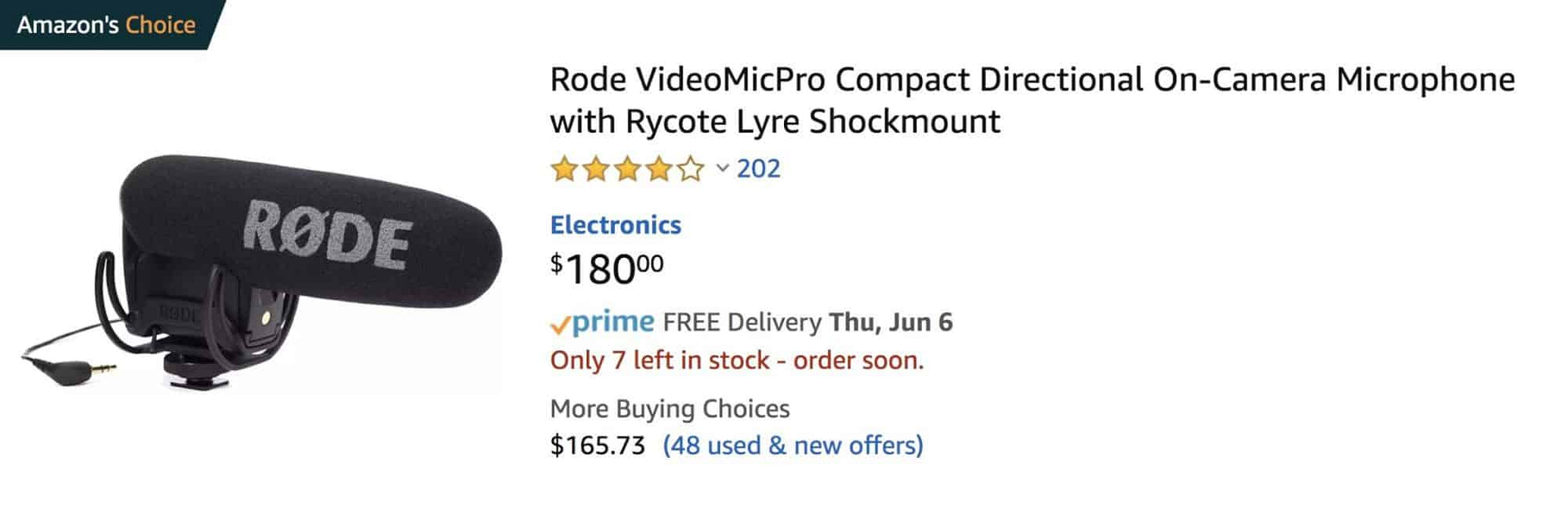 Rode Mic pro - perfect for small business video setup