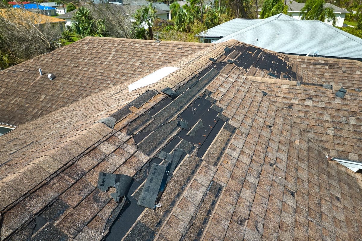 a roof that needs shingles replaced