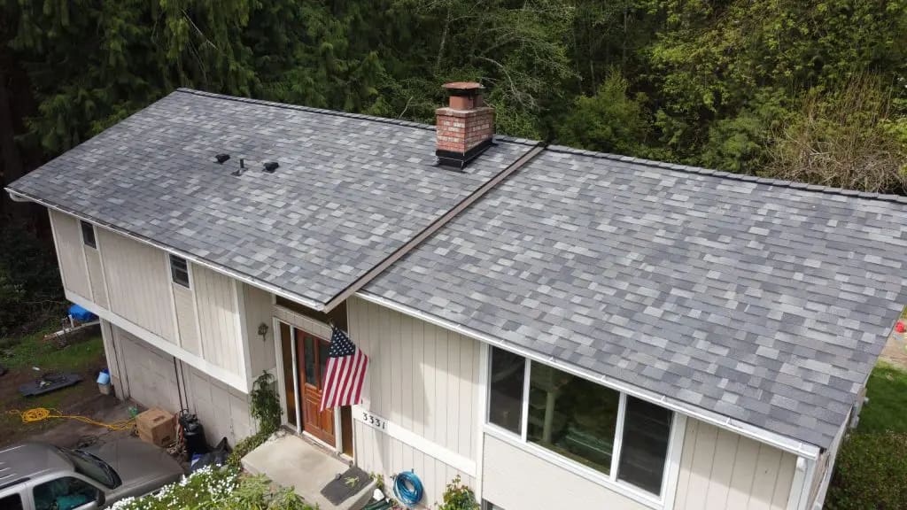 Aerial view of WA residential home and roof