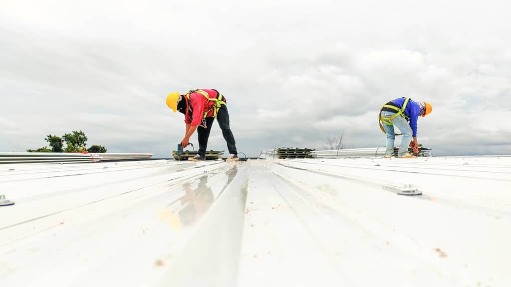 cleaning metal seam roof