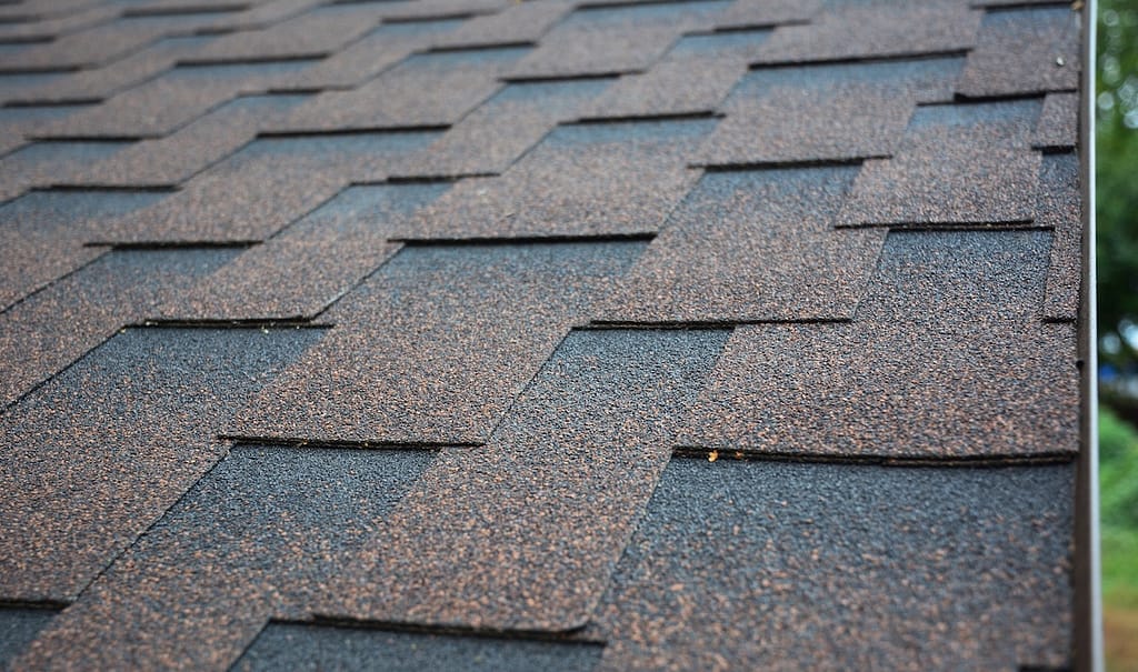 Brown architectural asphalt shingles 