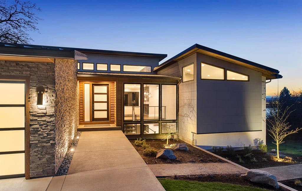 modern home flat roof