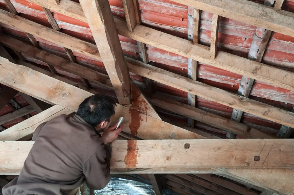 roof leak in attic