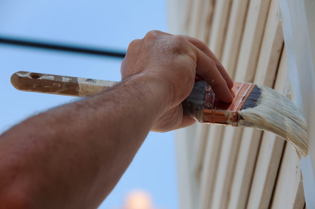 Exterior siding painting