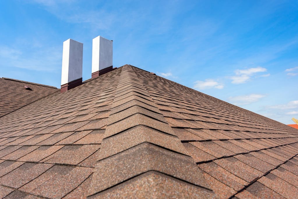 close up of brown roof shingle colors