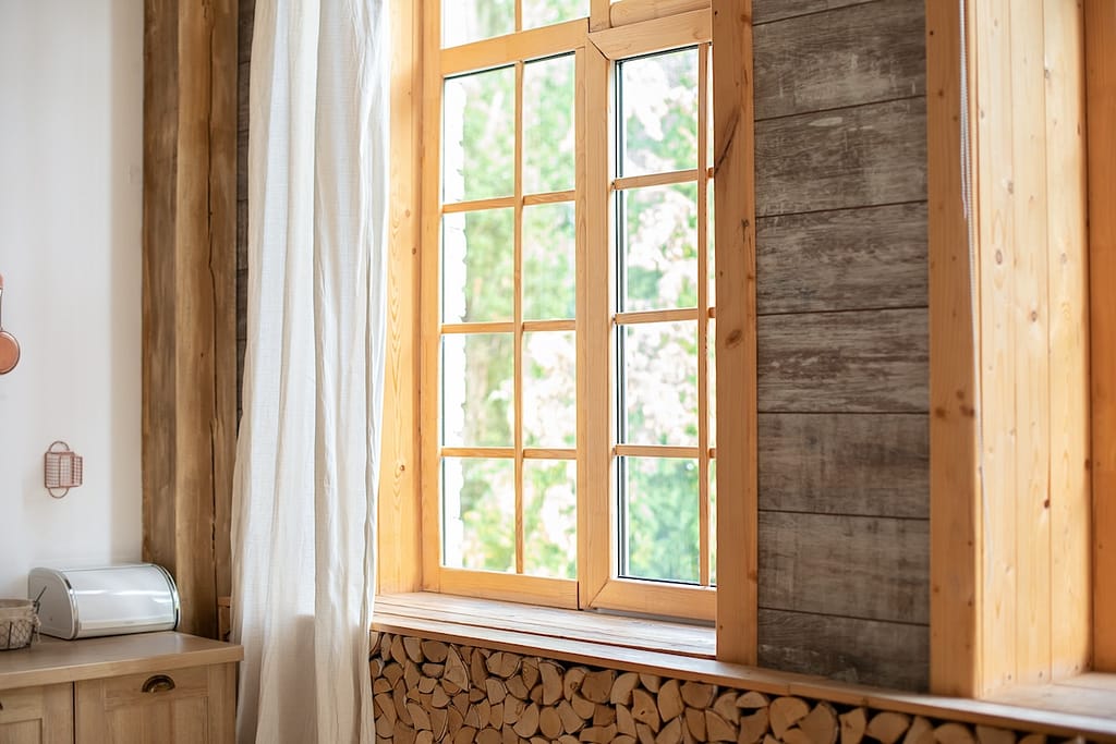 wooden window frame