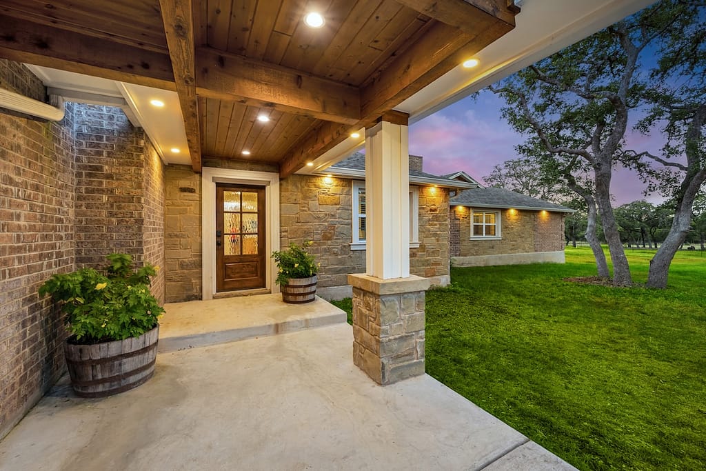 the front door of a home