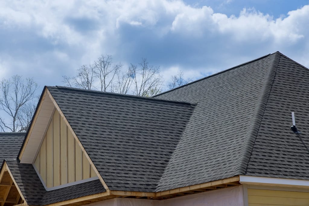 close up of shingle material for roofing