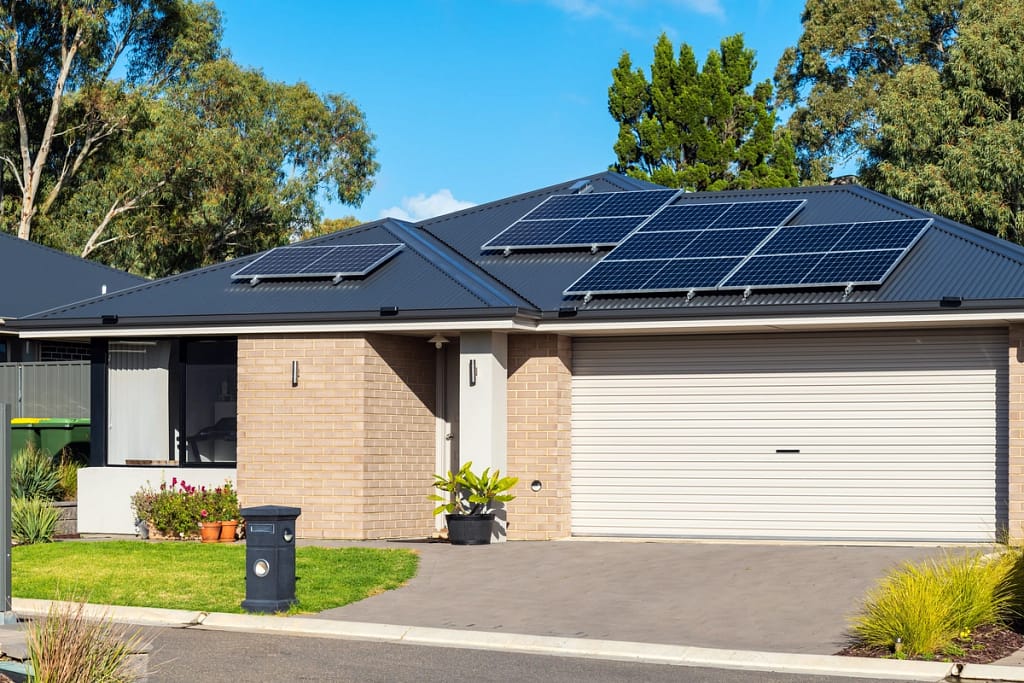 solar panels installed on sturdy metal roof