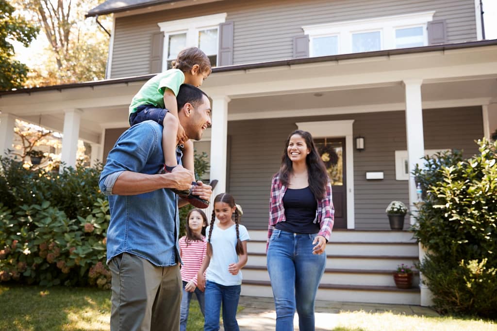 family celebrates montgomery county roofing replacement