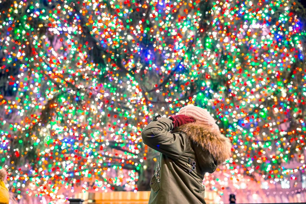 kid under lights
