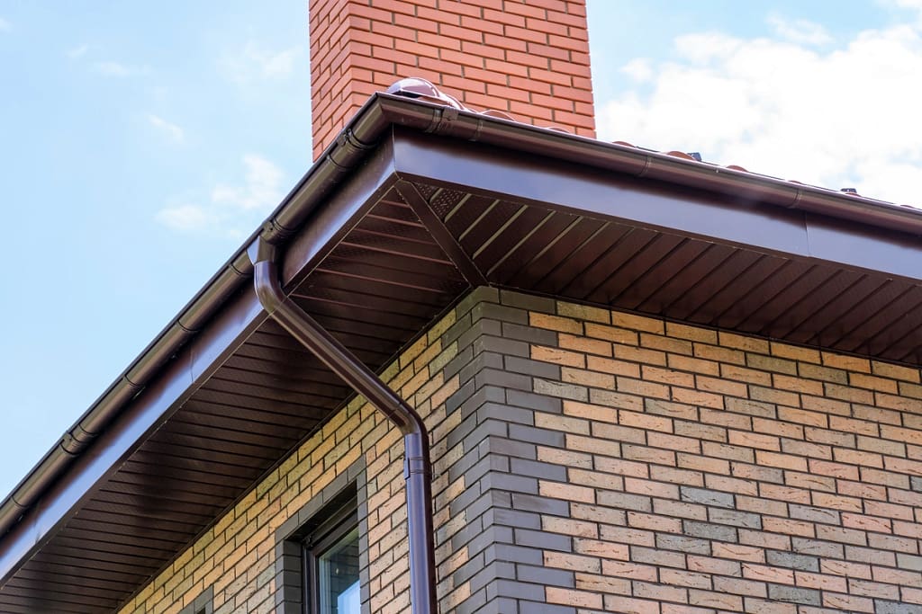 brown metal soffit