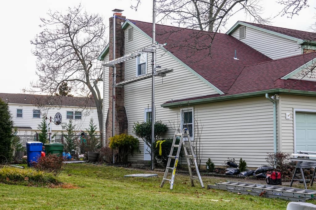 ladder and scaffold