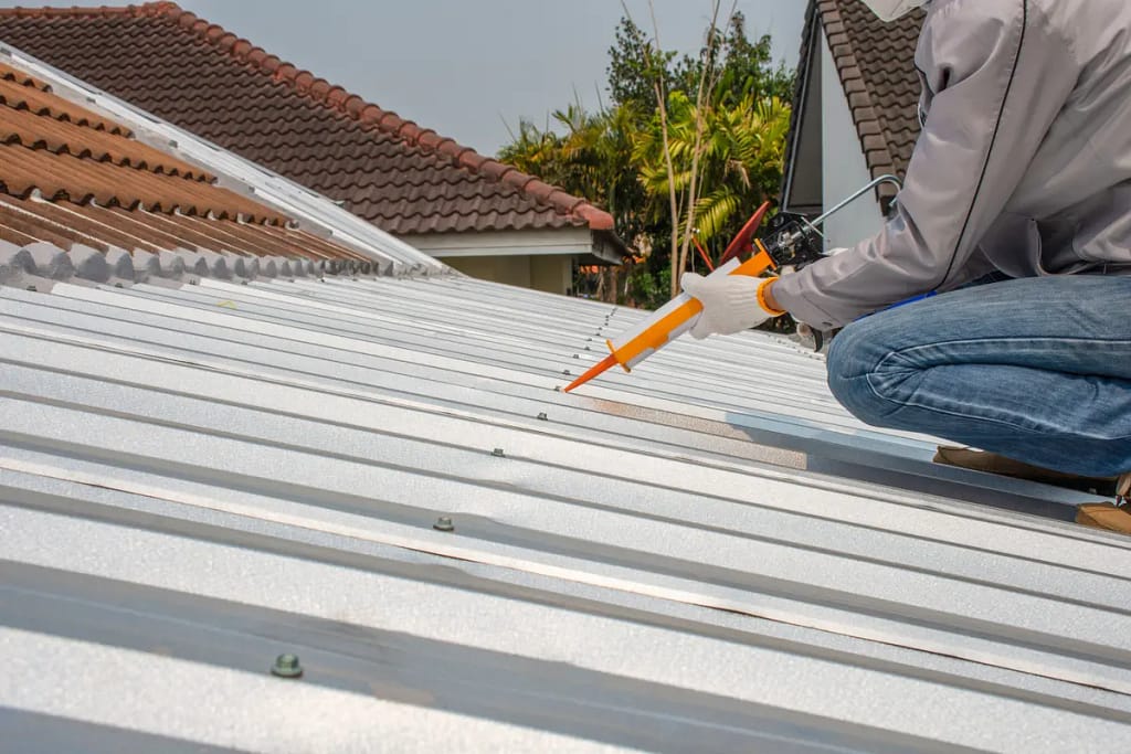 repairing a metal roof leak