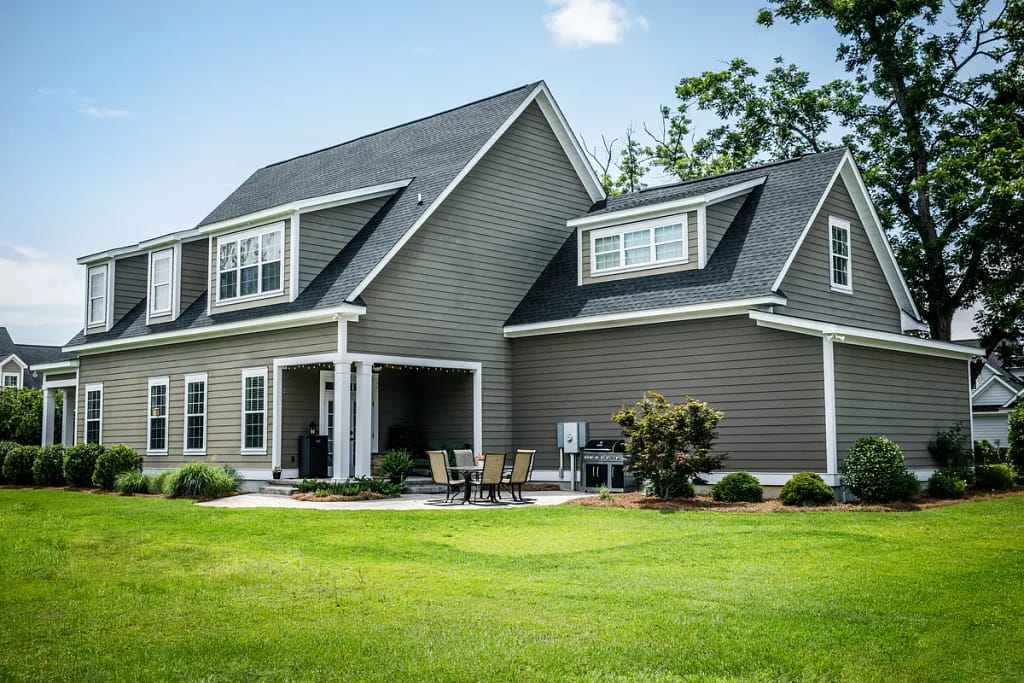 gray suburban house