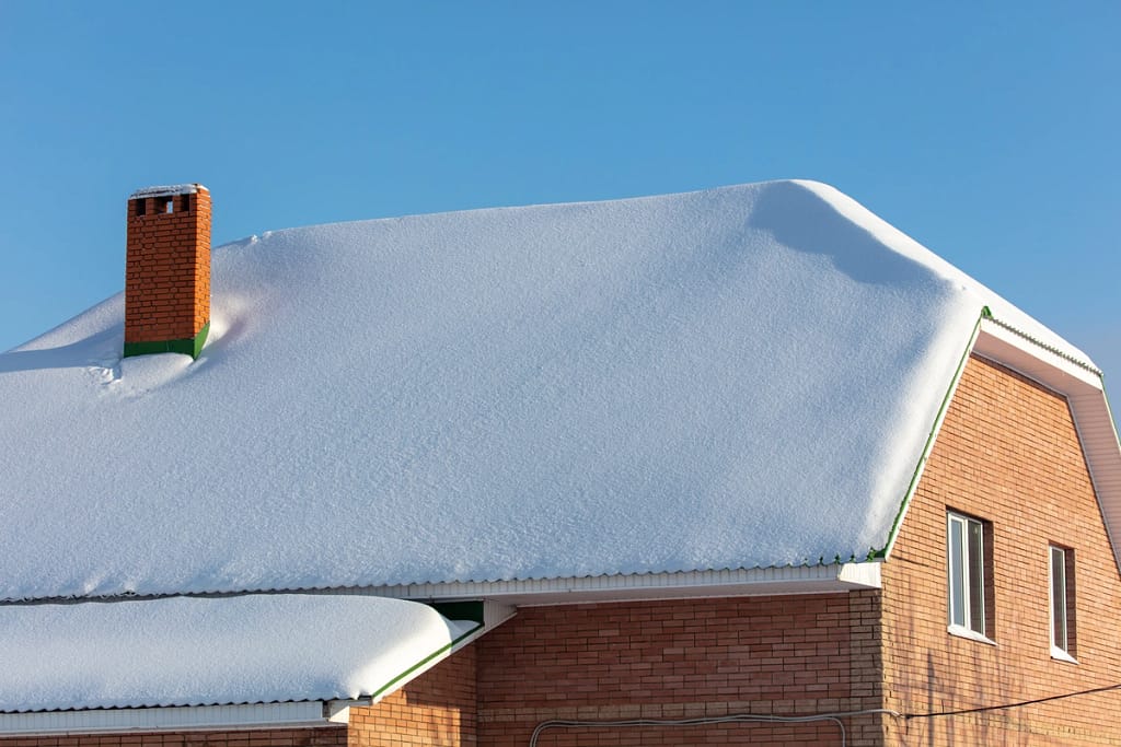 thick snow on the roof