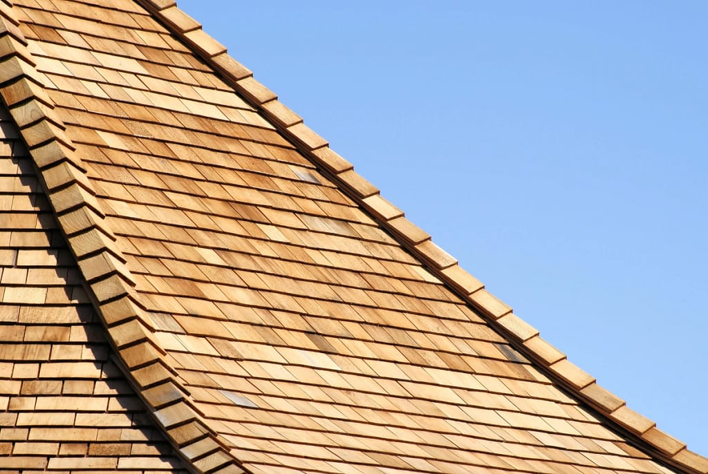 close up of cedar shake roofing trend