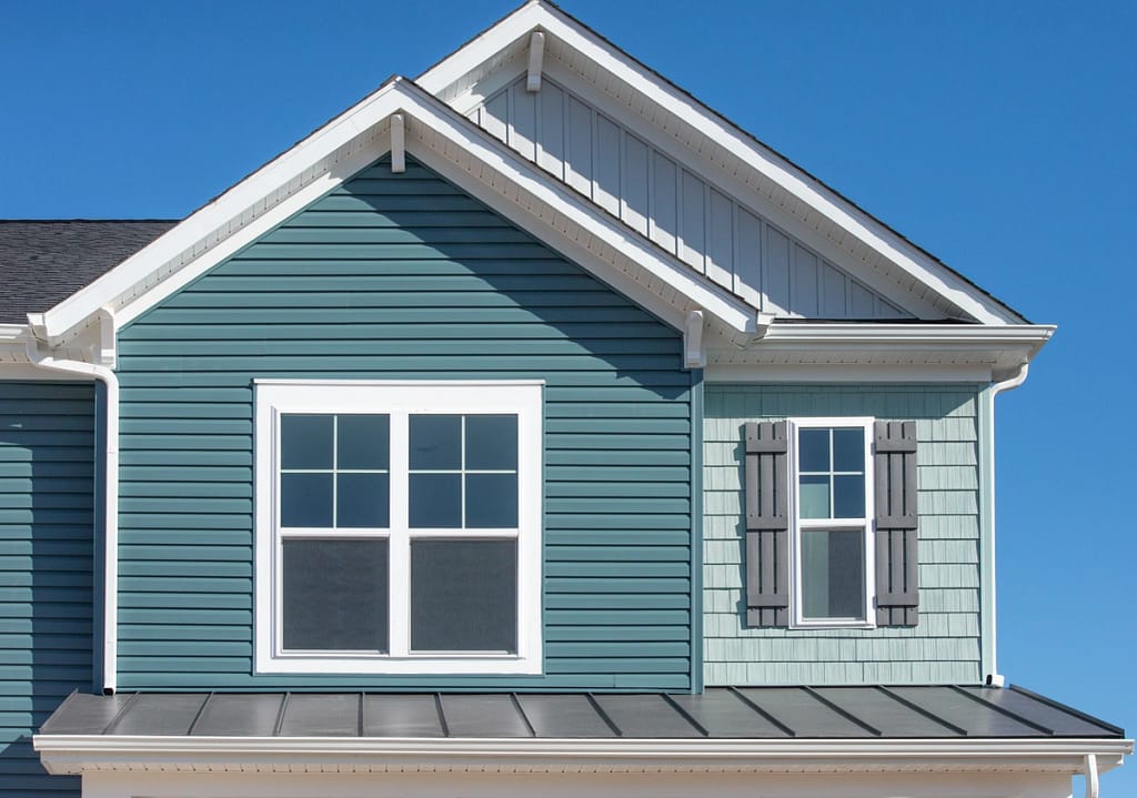 teal fiber cement siding